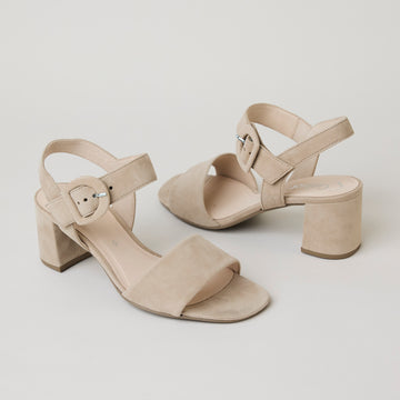 Gabor Beige Suede Leather Sandals - Nozomi