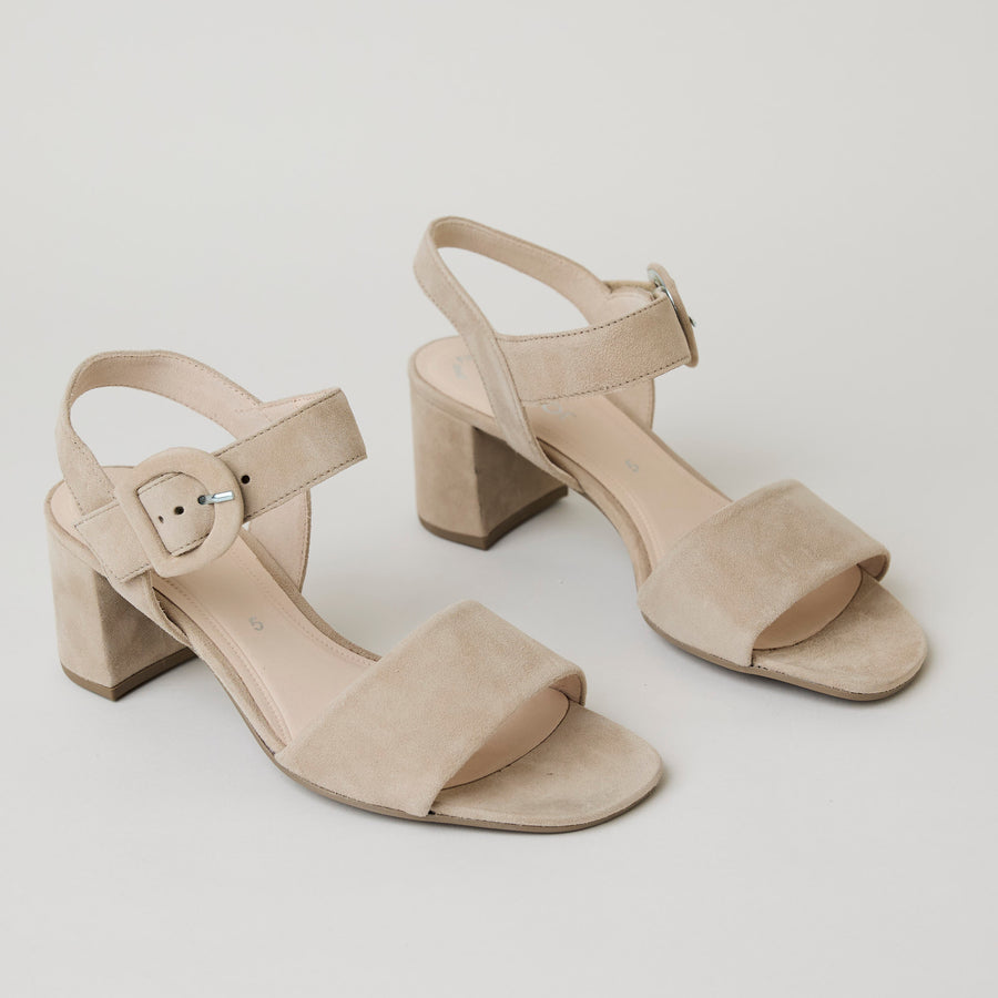 Gabor Beige Suede Leather Sandals - Nozomi