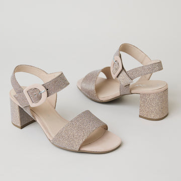 Gabor Pink Glitter Sandals - Nozomi