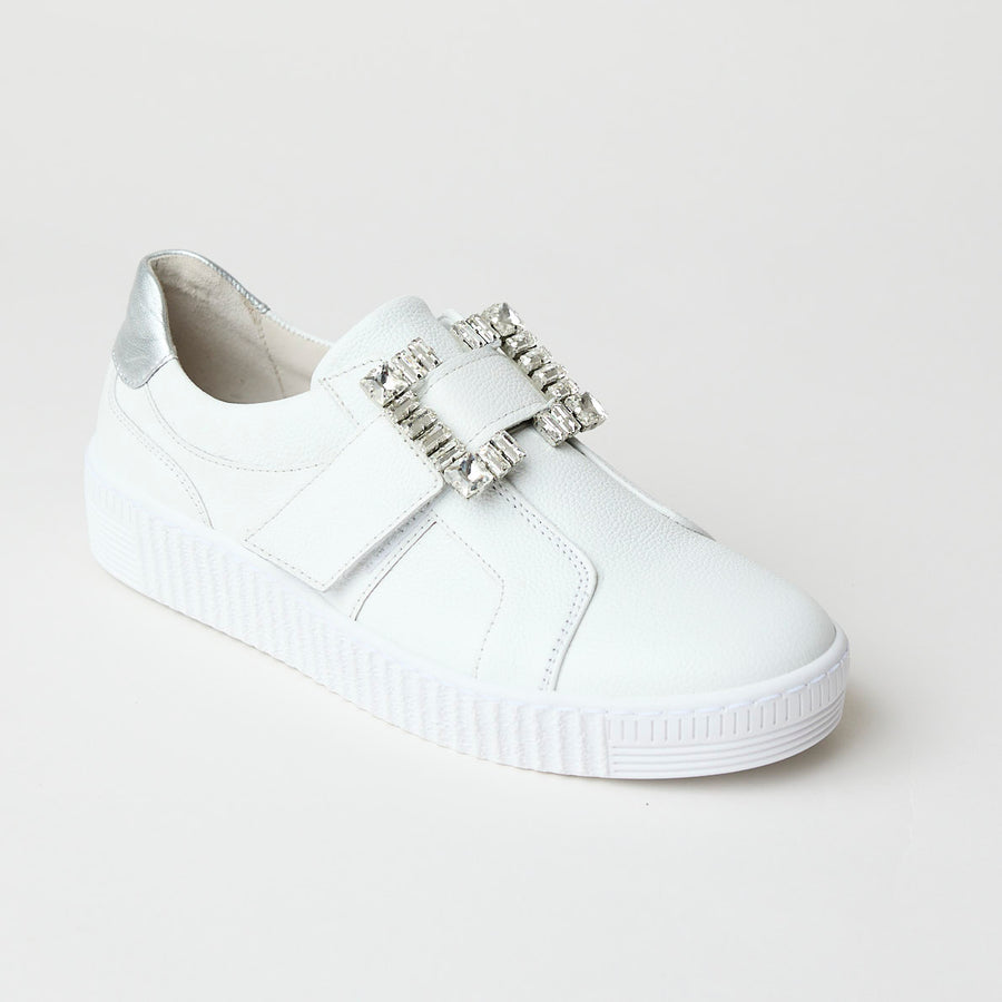 Gabor White Leather Shoes - Nozomi