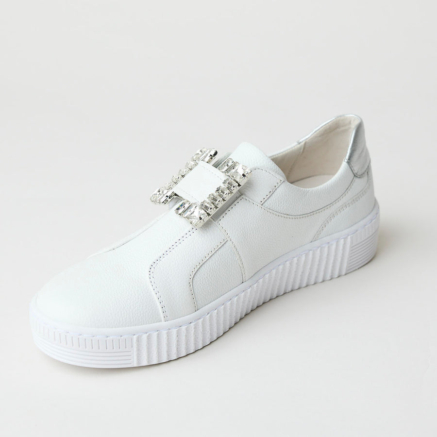 Gabor White Leather Shoes - Nozomi