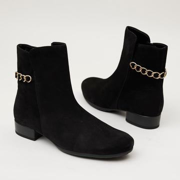 Gabor Black Suede Ankle Boots - Nozomi