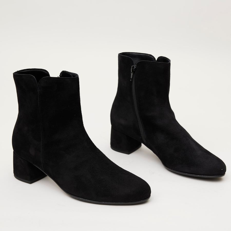 Gabor Black Suede Ankle Boots - Nozomi