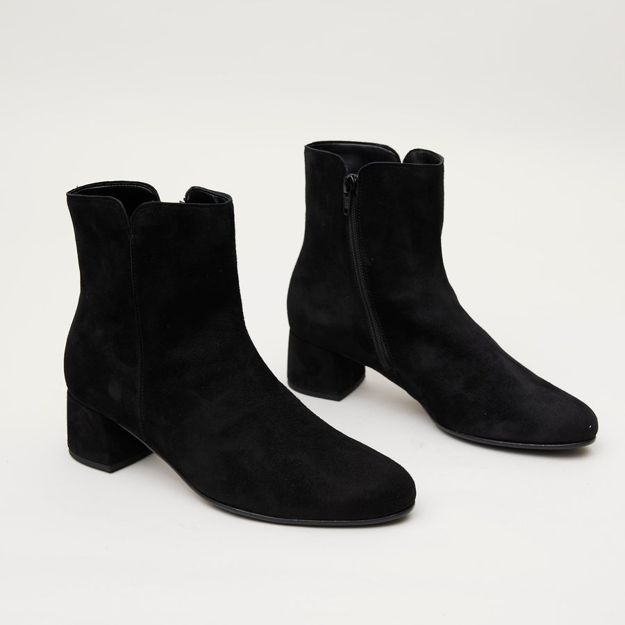 Gabor Black Suede Ankle Boots - Nozomi