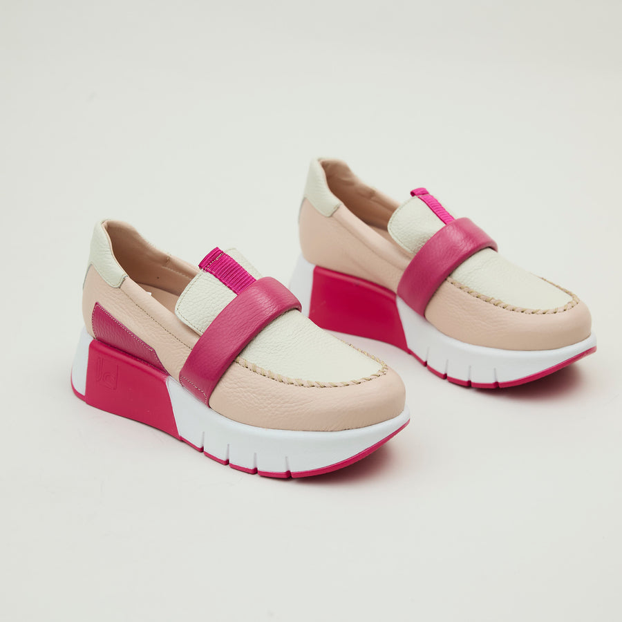 Jose Saenz Multi Pink & Cream Flatform Shoes - Nozomi