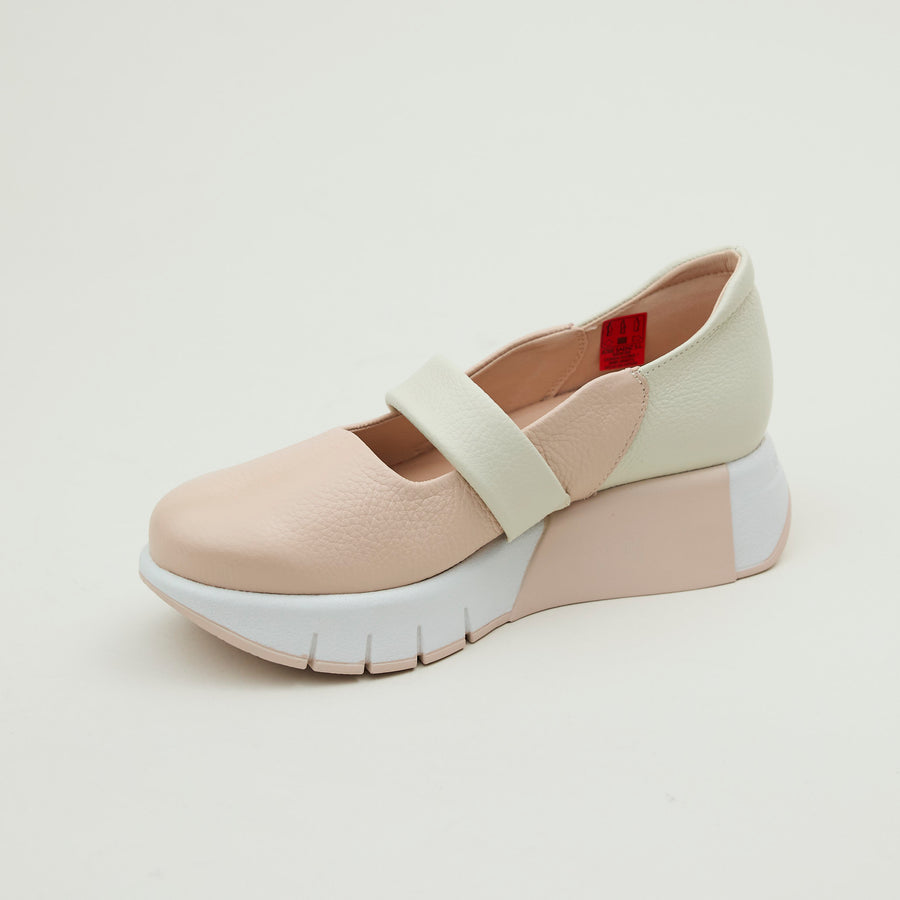 Jose Saenz Pink and Beige Leather Flatform Shoes - Nozomi