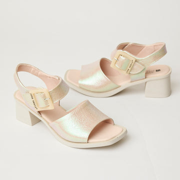 Jose Saenz Pearlised Leather Sandals - Nozomi