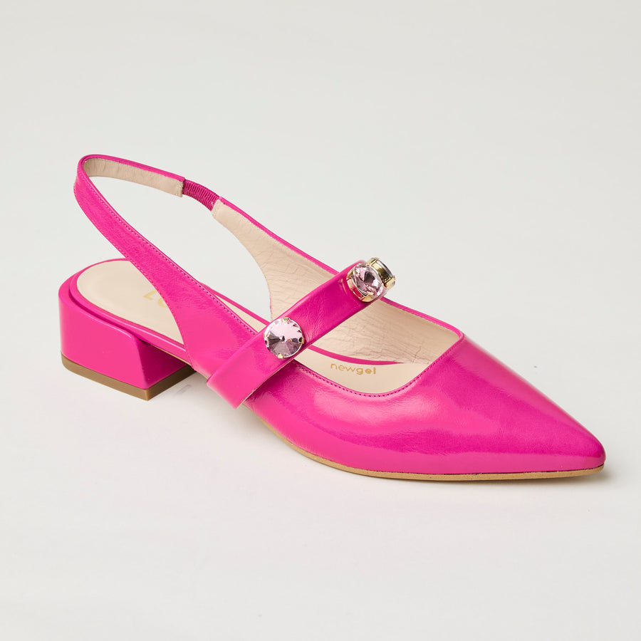 Lodi Hot Pink Ballerina Slingback Shoes - Nozomi