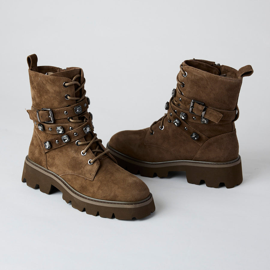 Lodi Sand Suede Leather Hiking Boots