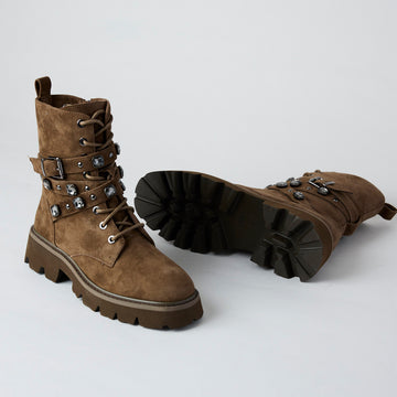 Lodi Sand Suede Leather Hiking Boots