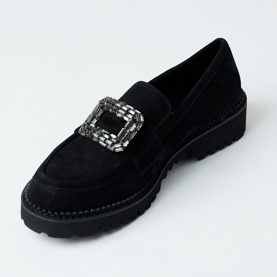 Lodi Black Suede Leather Brogues