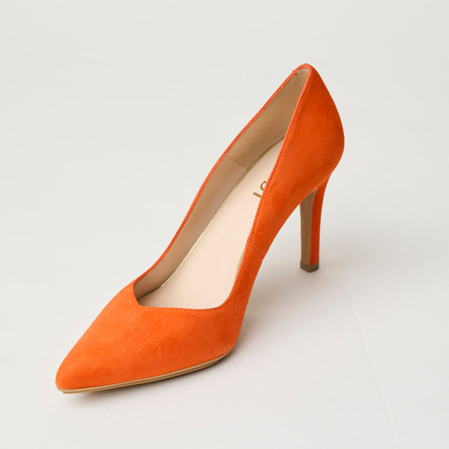 Lodi Orange Suede Leather Court Shoes - Nozomi