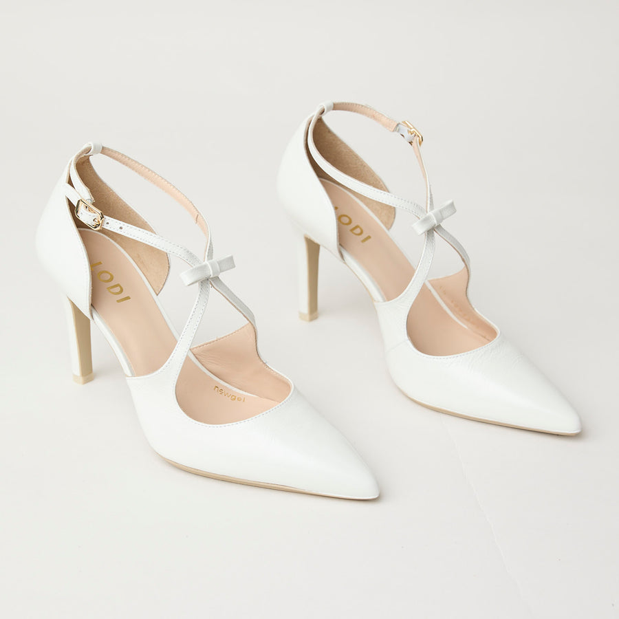 Lodi Ivory Patent Leather Court Shoes - Nozomi