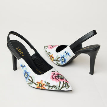 Lodi Multi Leather & Tapestry Slingback Shoes