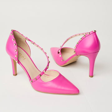 Lodi Cyclamen Leather Court Shoes - Nozomi