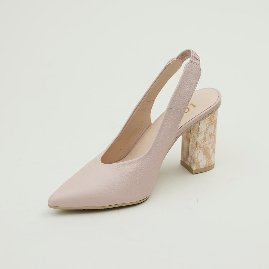 Lodi Pink Leather Sling Back Court Shoes - Nozomi