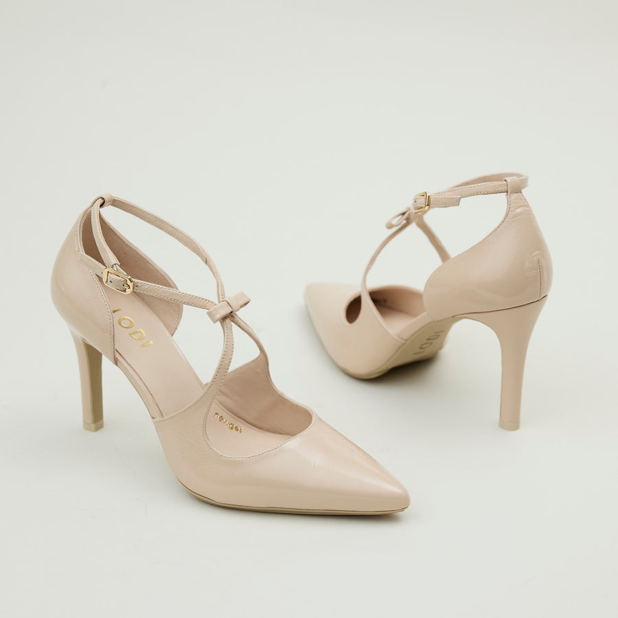 Lodi Blush Patent Leather Court Shoes - Nozomi