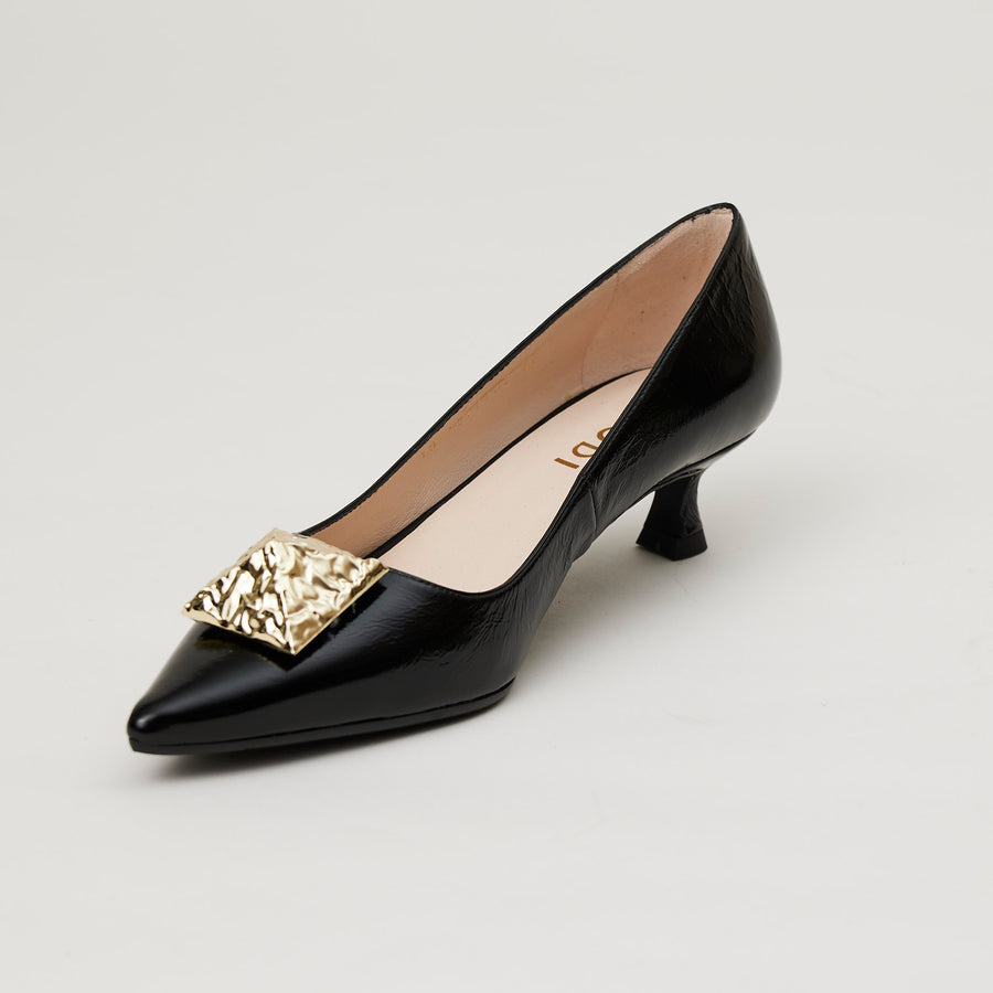 Lodi Louis Heel Black Patent Leather Shoes - Nozomi