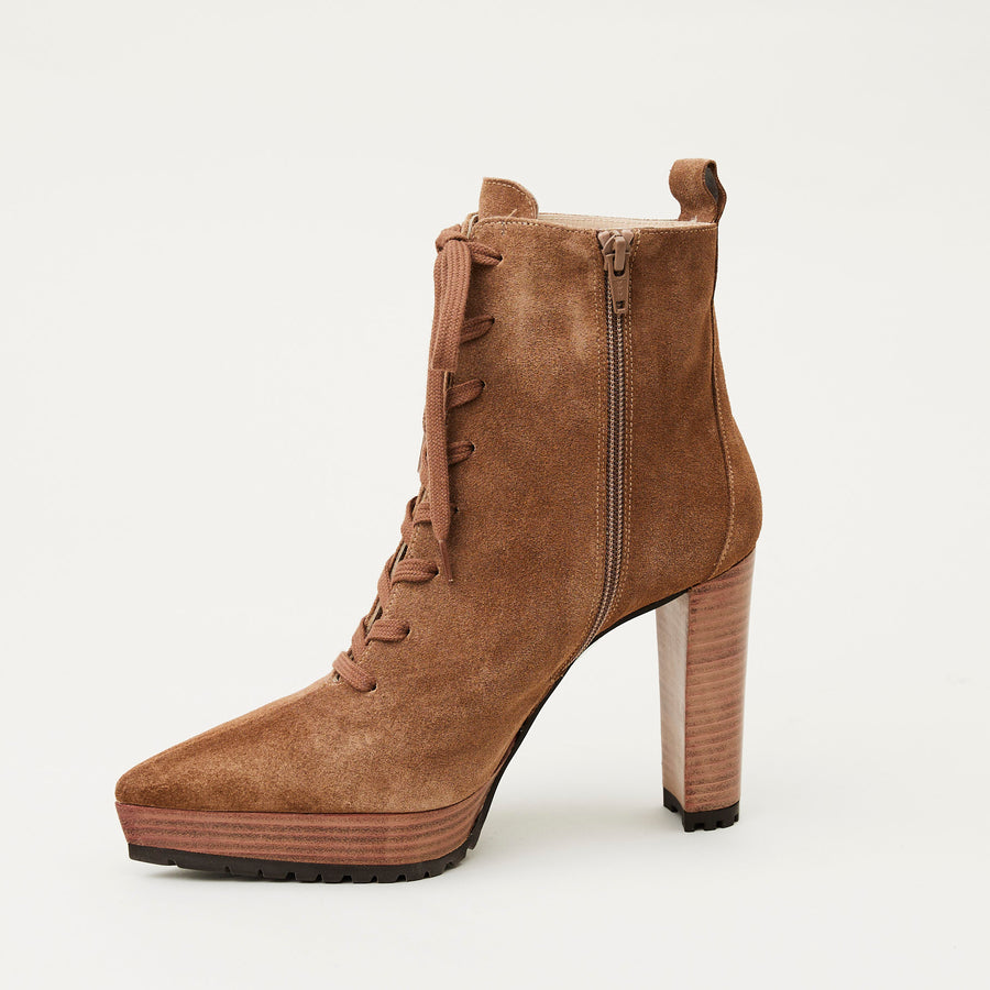 Lodi High Heeled Camel Suede Leather Boots, Nozomi Shoe Boutique - Nozomi