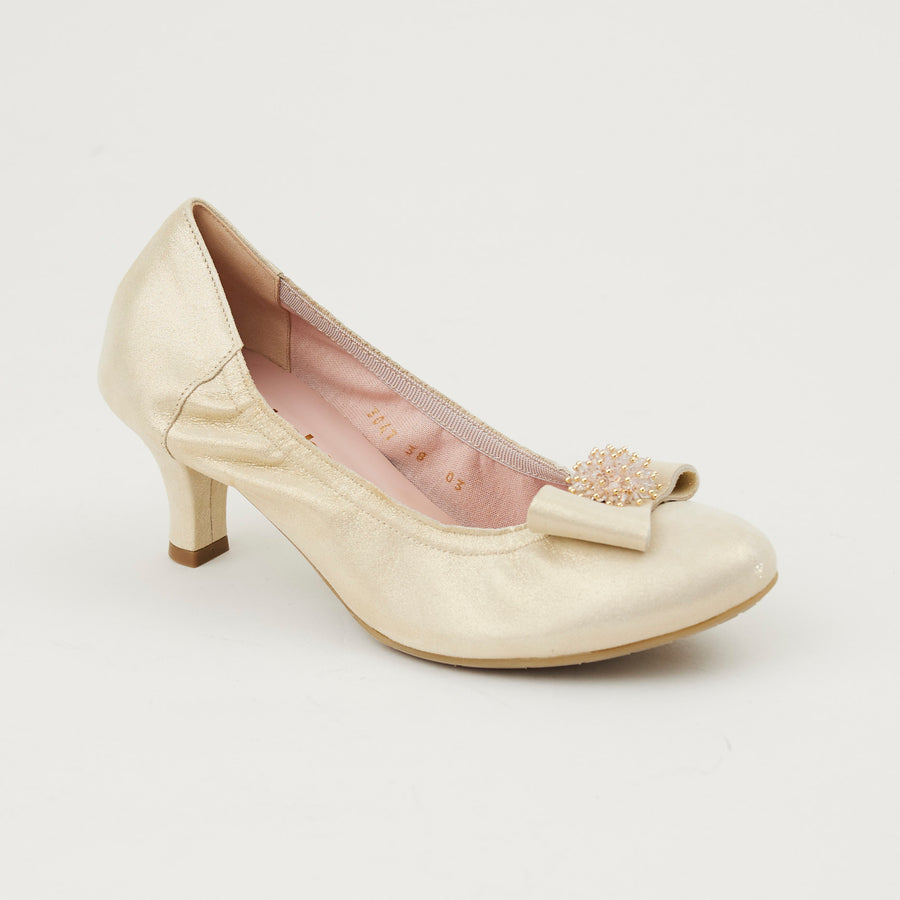 Le Babe Champagne Kitten Heel Shoes - Nozomi