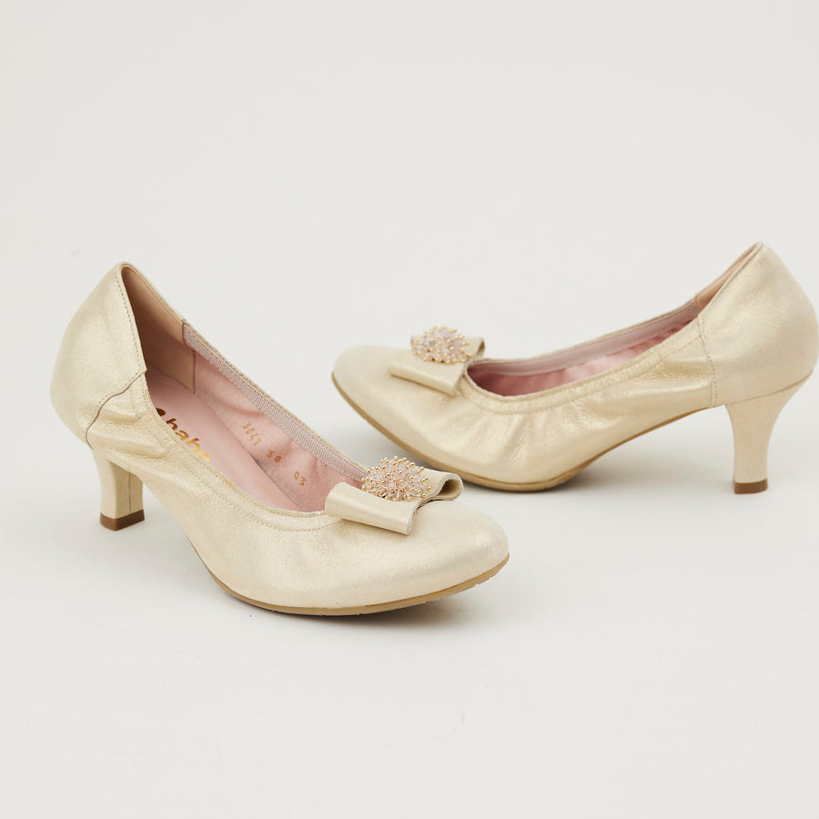 Le Babe Champagne Kitten Heel Shoes - Nozomi