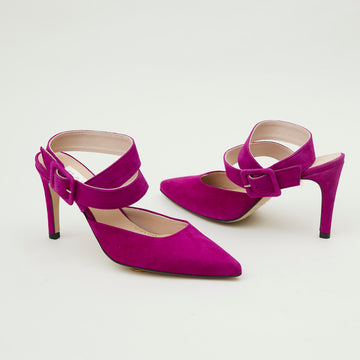 Marian Cyclamen Suede Court Shoes - Nozomi