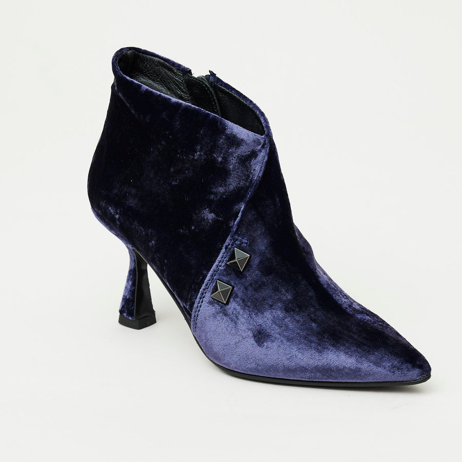 Marian Aubergine Velvet Ankle Boots - Nozomi