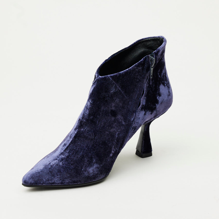 Marian Aubergine Velvet Ankle Boots - Nozomi