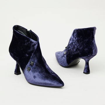 Marian Aubergine Velvet Ankle Boots - Nozomi