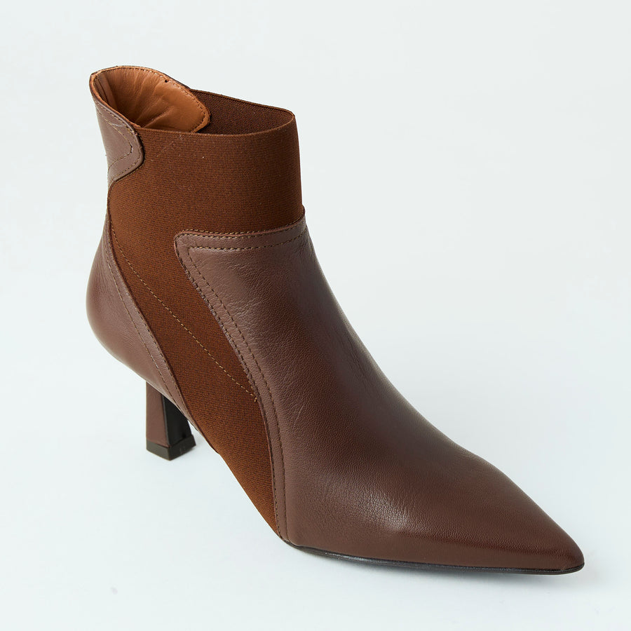 Marian Ginger Leather Ankle Boots - Nozomi