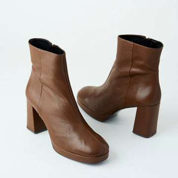Marian Tan Leather Ankle Boots - Nozomi