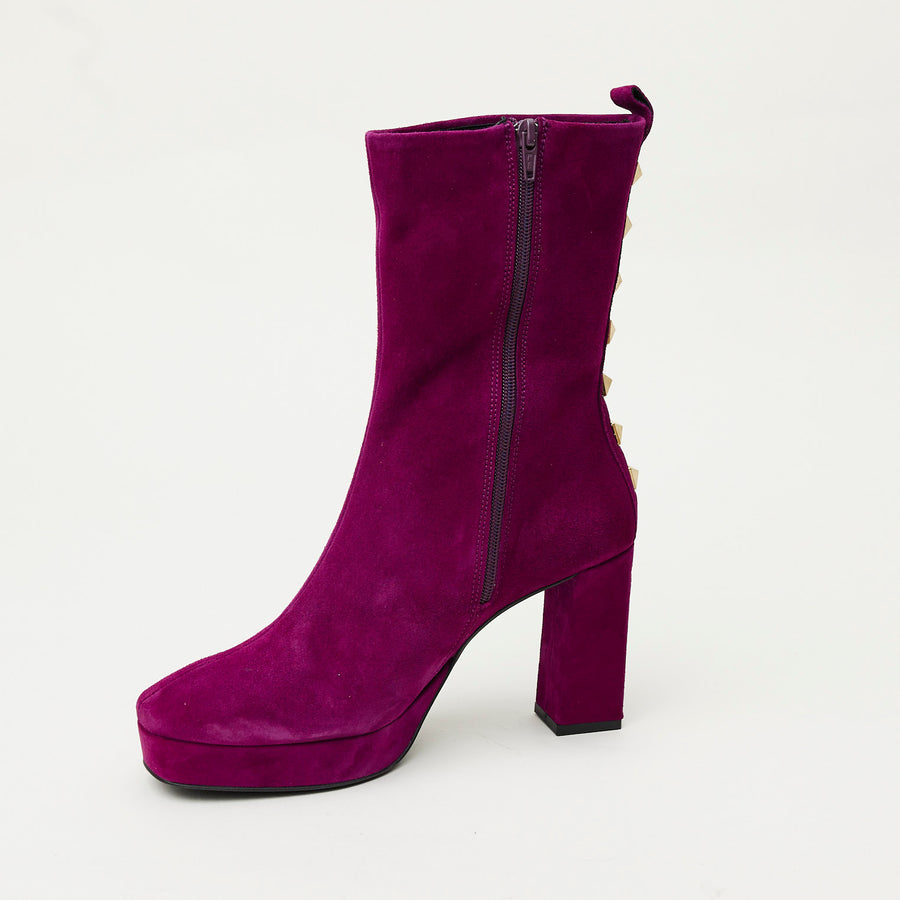 Marian Fuchsia Suede Over Ankle Boots - Nozomi