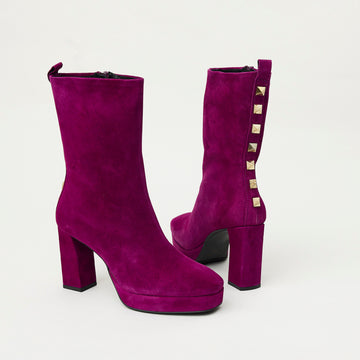 Marian Fuchsia Suede Over Ankle Boots