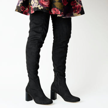 Marian Black Suede Over The Knee Boots