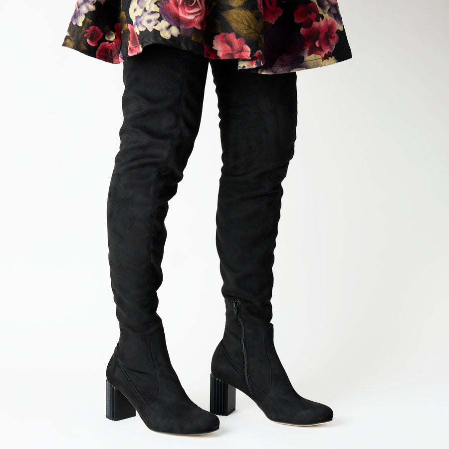 Marian Black Suede Over The Knee Boots