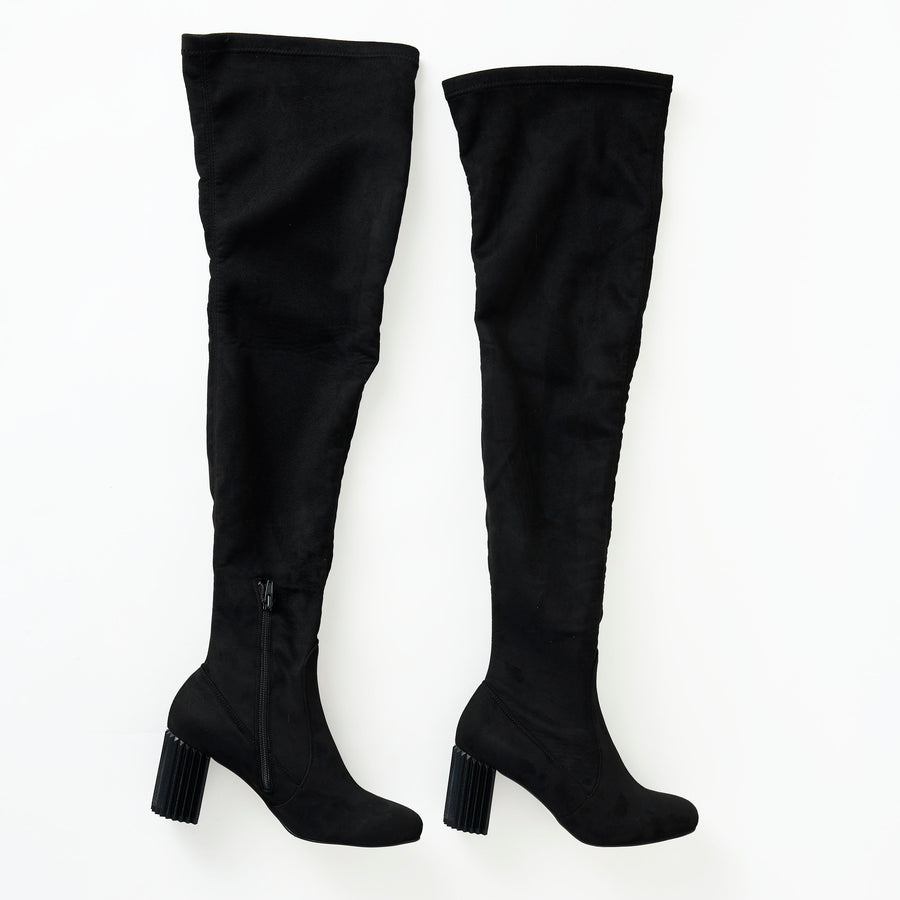 Marian Black Suede Over The Knee Boots