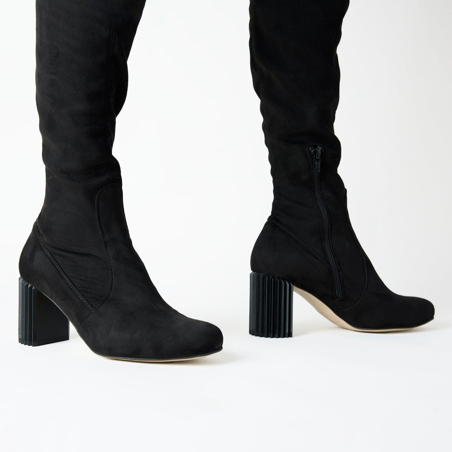 Marian Black Suede Over The Knee Boots