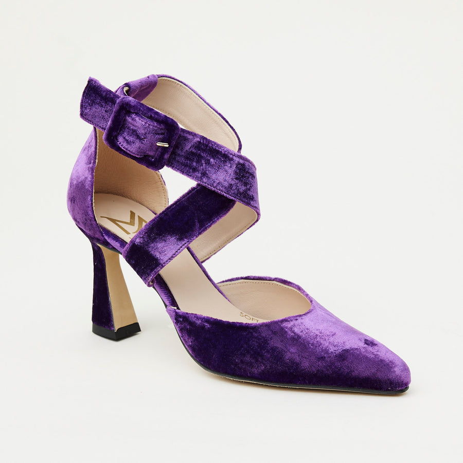 Marian Purple Velvet Court Shoes - Nozomi