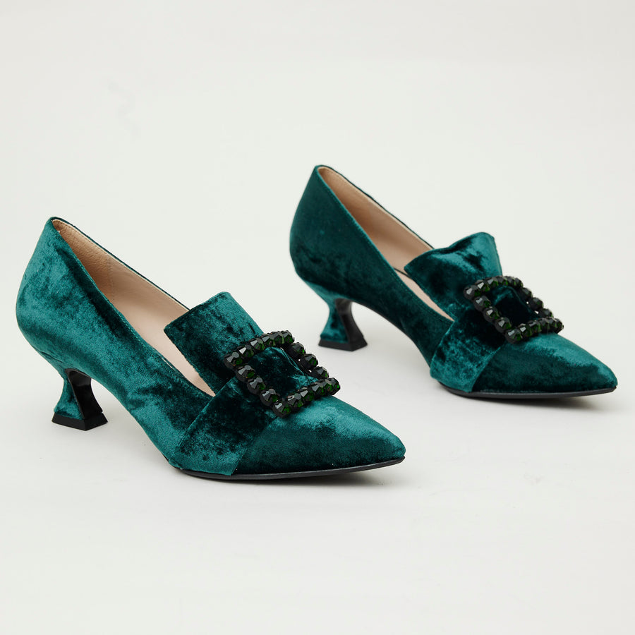 Marian Green Velvet Shoes - Nozomi