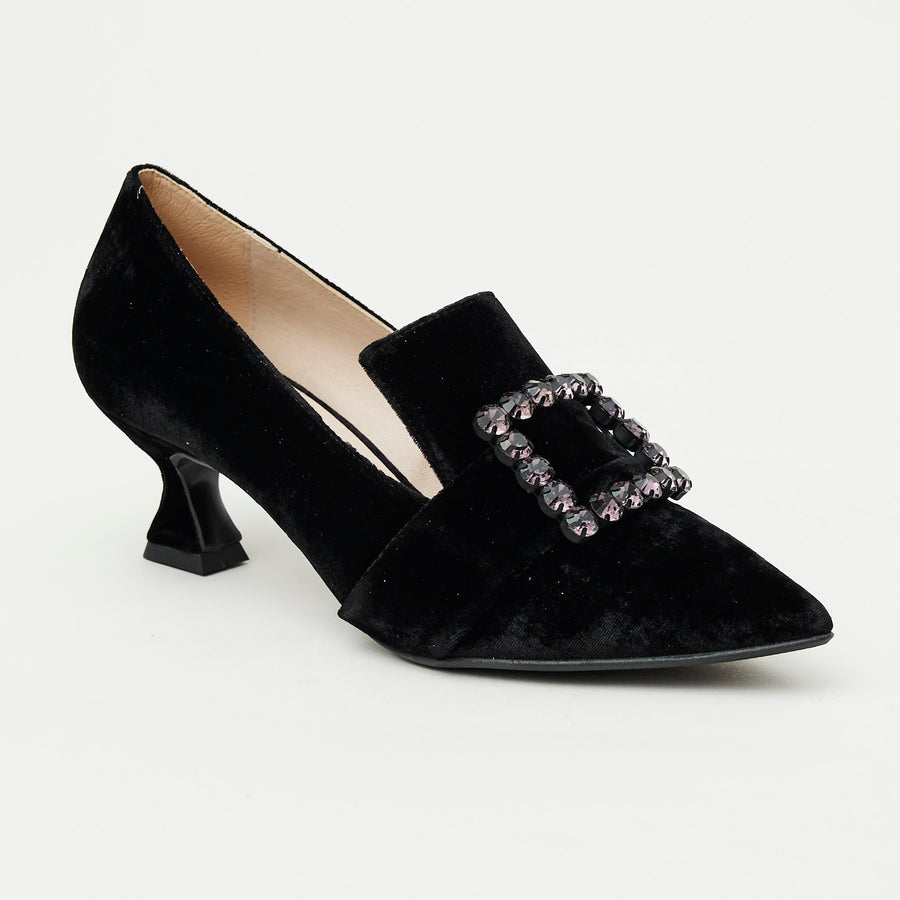 Marian Black Velvet Shoes - Nozomi