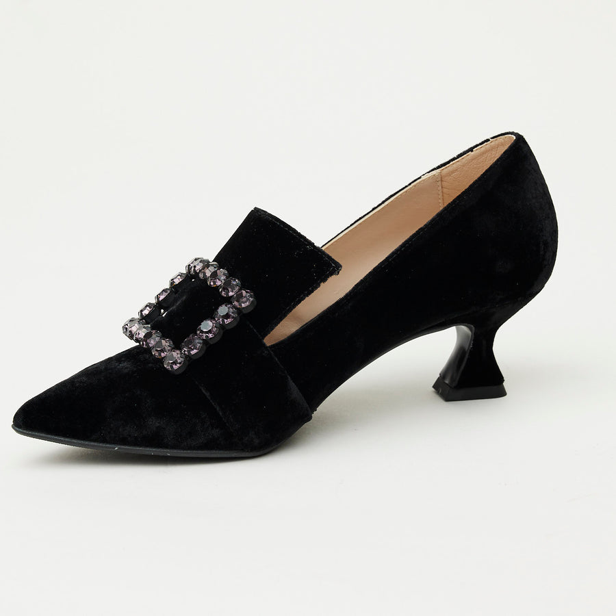 Marian Black Velvet Shoes - Nozomi