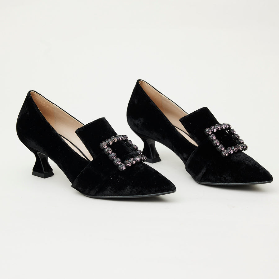 Marian Black Velvet Shoes - Nozomi