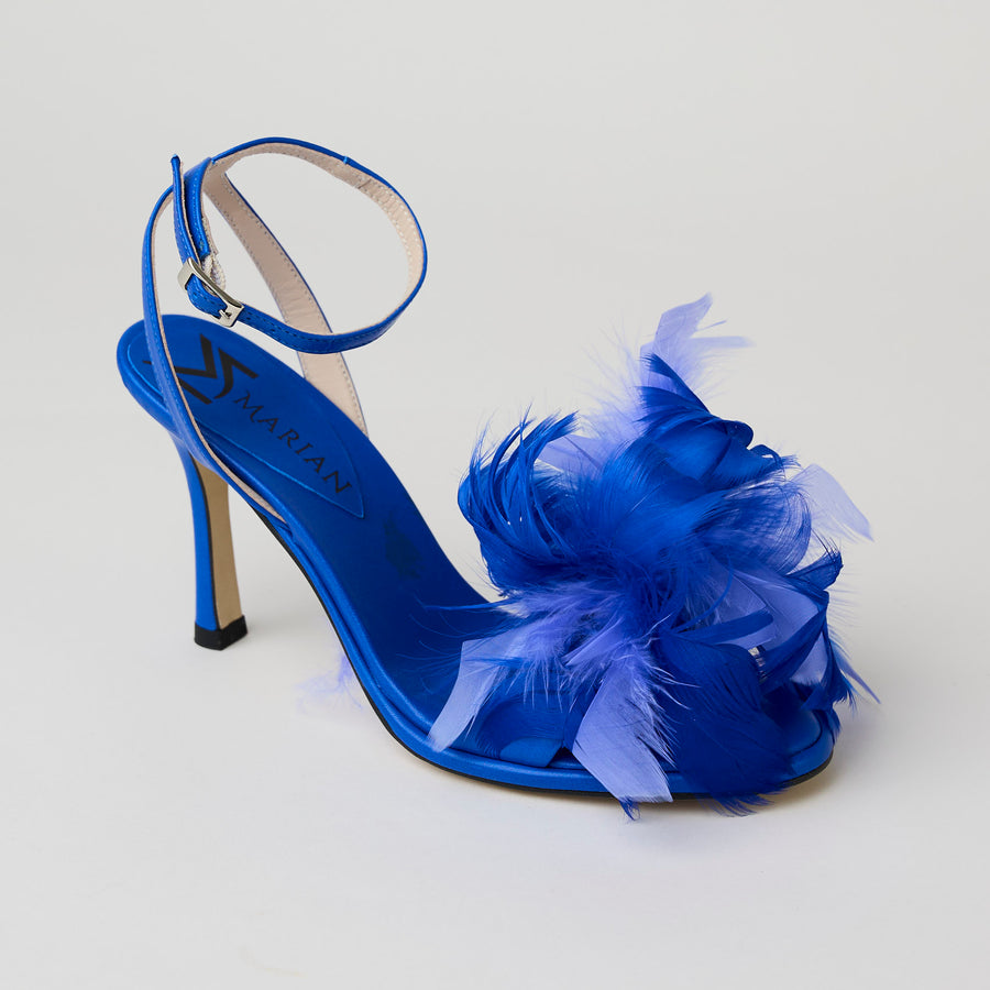 Marian Royal Blue Suede Sling Back Shoes - Nozomi