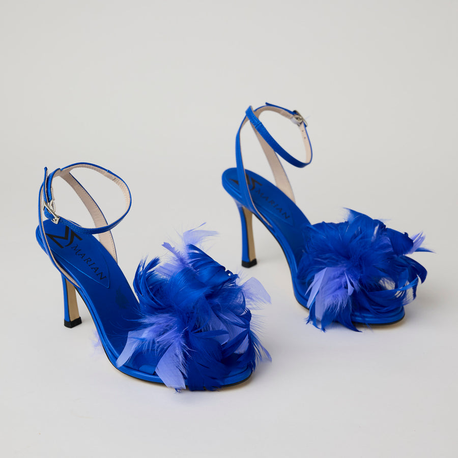 Marian Royal Blue Suede Sling Back Shoes - Nozomi