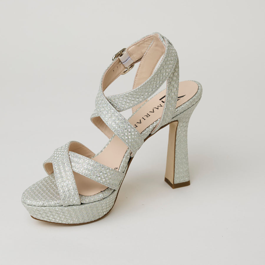 Marian Champagne Shimmer Leather Sandals - Nozomi