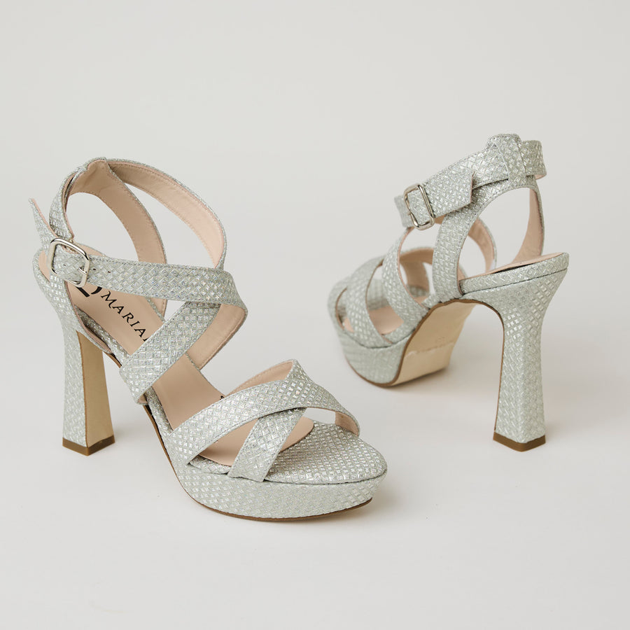 Marian Champagne Shimmer Leather Sandals - Nozomi