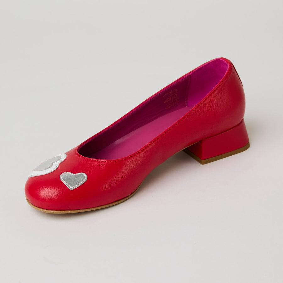 Marco Moreo Red Leather Ballerina Style Shoes - Nozomi
