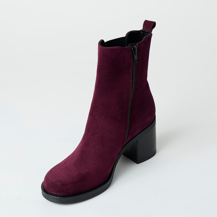 Marco Moreo Mulberry’s Suede Leather Block Heeled Ankle Boots