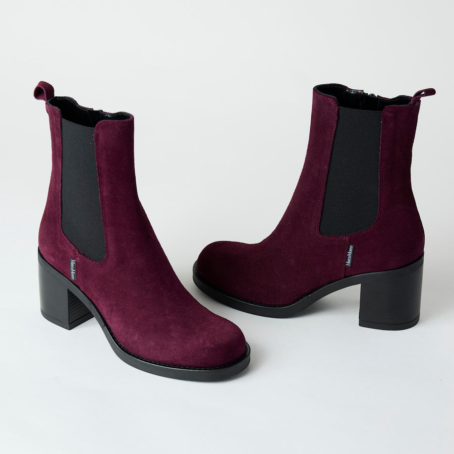 Marco Moreo Mulberry’s Suede Leather Block Heeled Ankle Boots