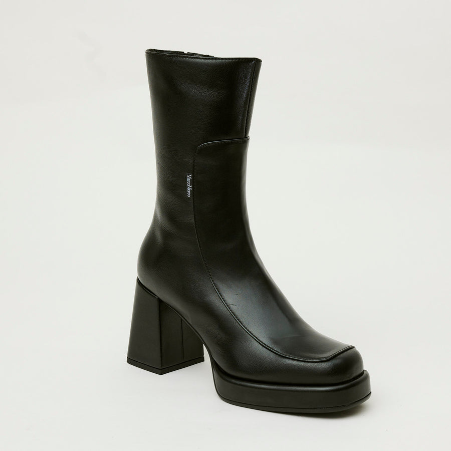 Marco Moreo Black Leather High Ankle Boots - Nozomi